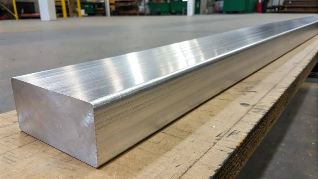 An infographic showcasing icons for strength, machining, corrosion resistance, and welding for 6061 aluminum.